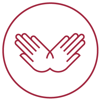 Icon of two hands facing out.
