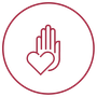 Icon of two hands facing out.