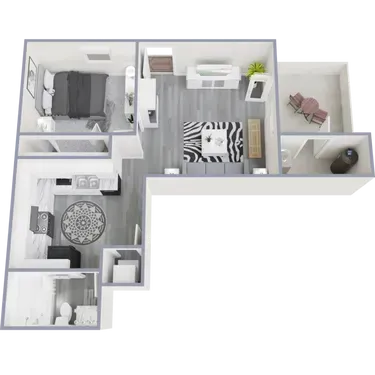 A floor plan at Rivers Edge at Carolina Stadium.