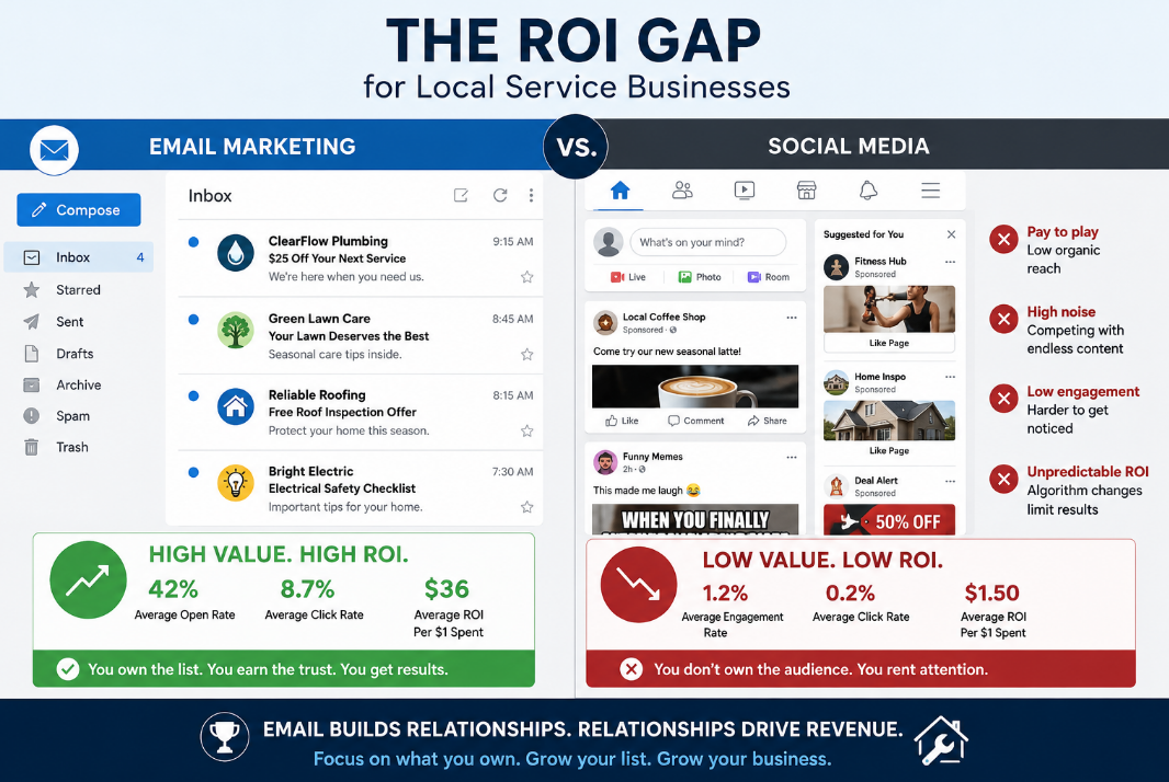 Why Email Still Beats Social for Local Service Businesses in 2026