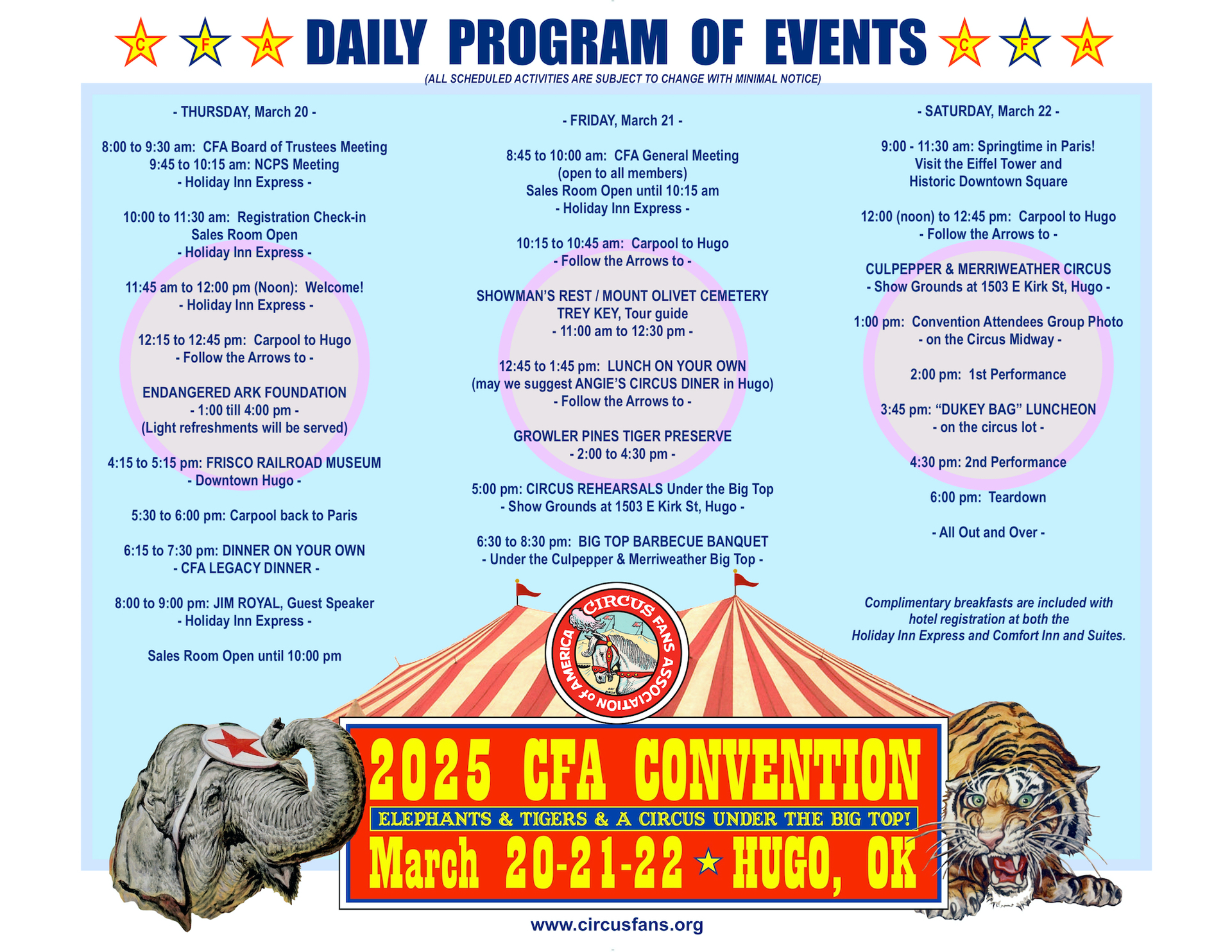 A poster for the 2026 gfa convention