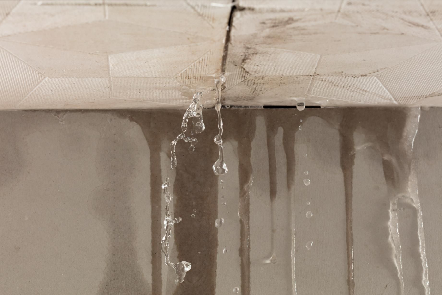 Water is Dripping From the Ceiling of a Building — Great Lakes Carpet Cleaning & Restoration In Gloucester, NSW