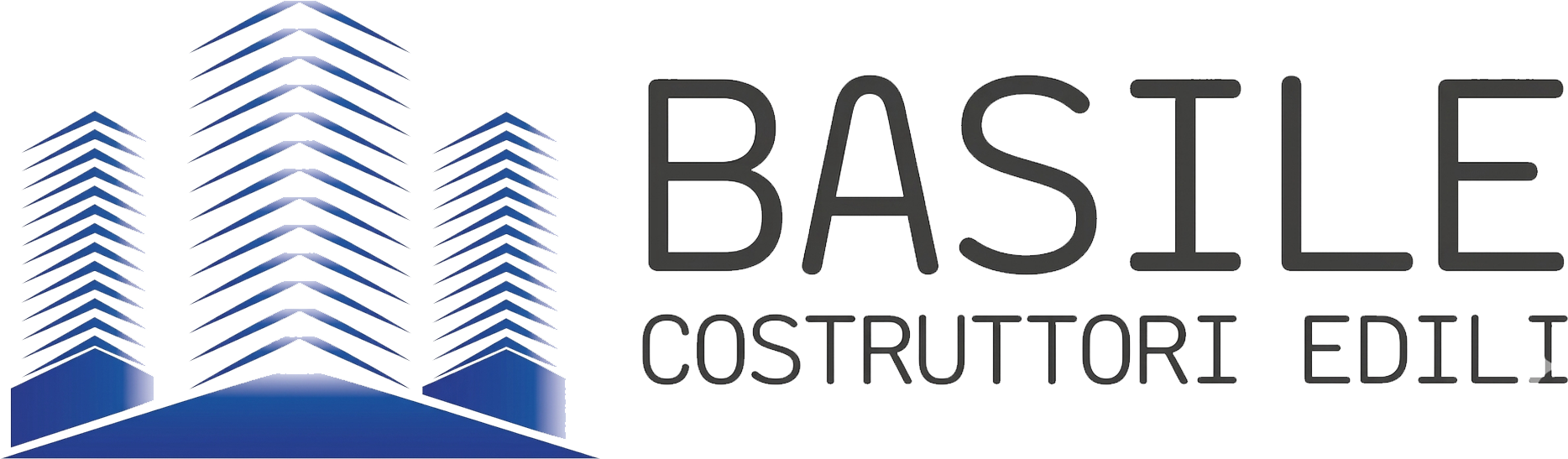 Logo raffigurante tre grattacieli blu stilizzati su una base curva, con la scritta