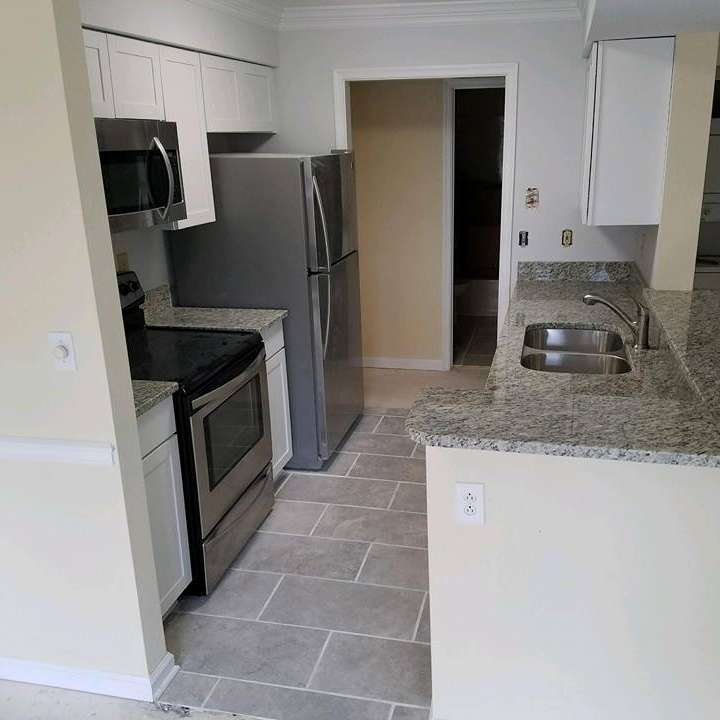 new and small area of kitchen