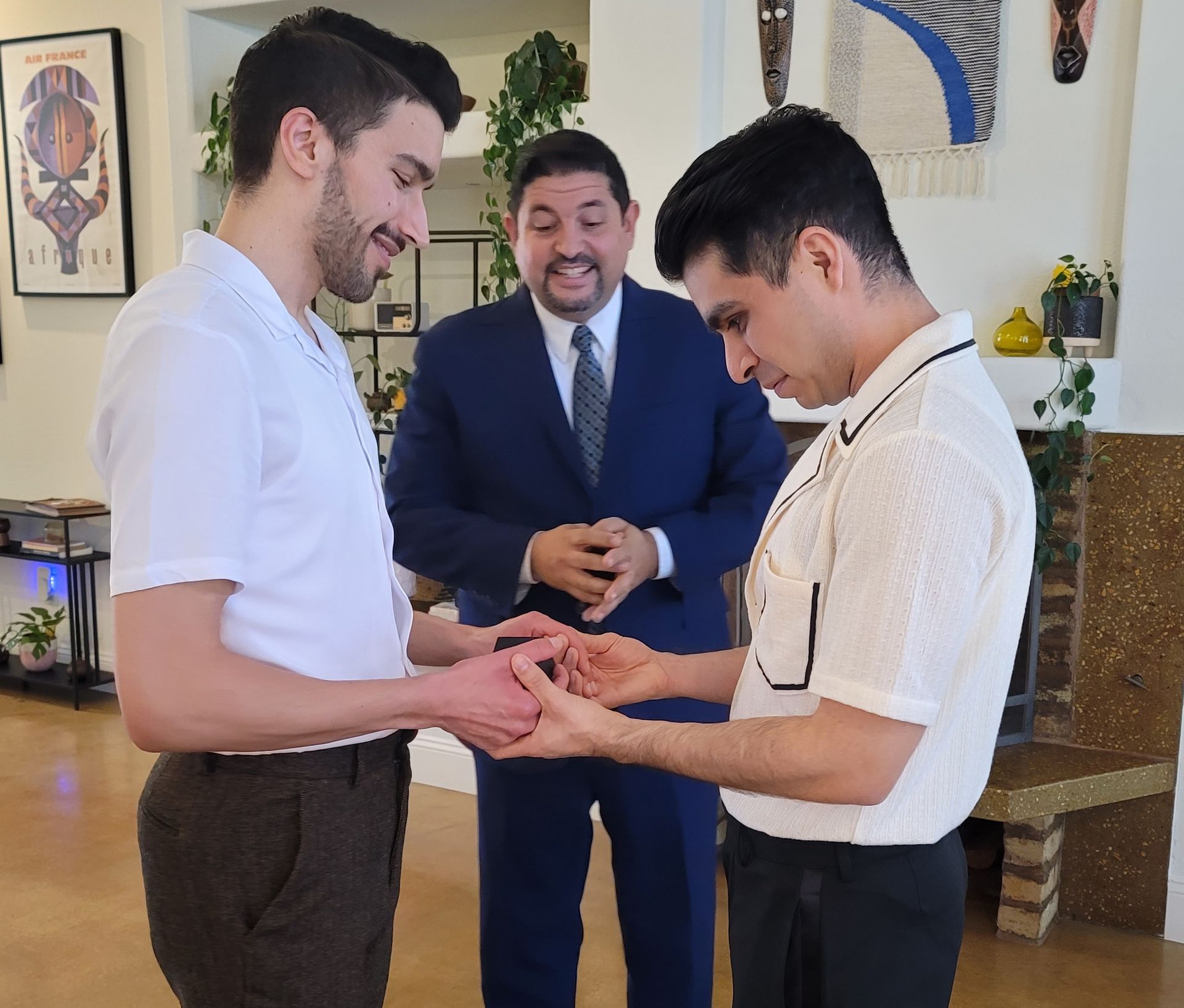 At Home Elopement For these two grooms joined in marriage by Rev. Steve