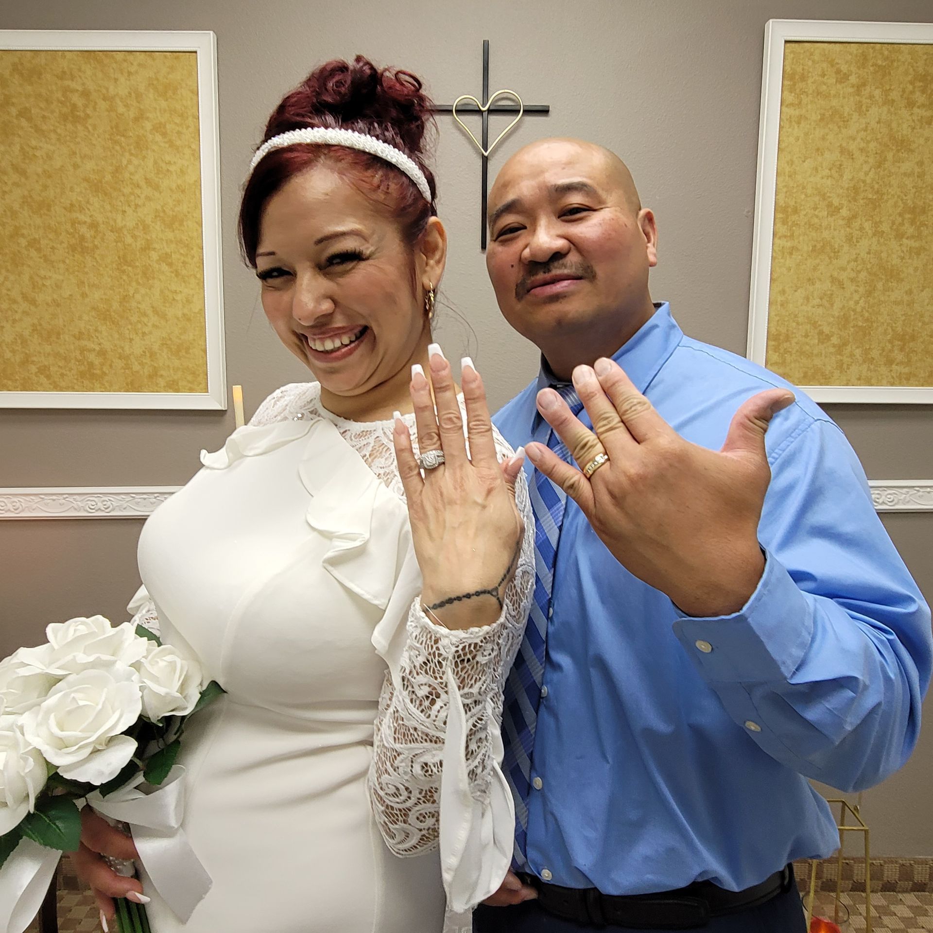 Religious 'I Do' Ceremony in the Today We Become One Elopement Chapel in Rancho Mirage, CA