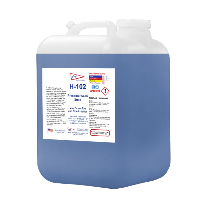H-102 Pressure Wash Soaps — Fort Wayne, IN — Craft Laboratories Inc.