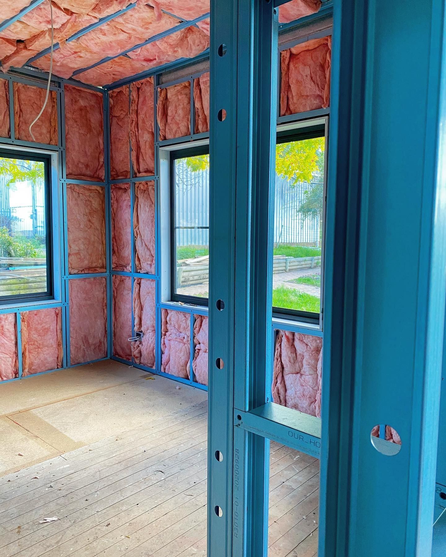 A Room With a Lot of Insulation on the Walls and Ceiling — Steel Frame Company In Mudgee, NSW