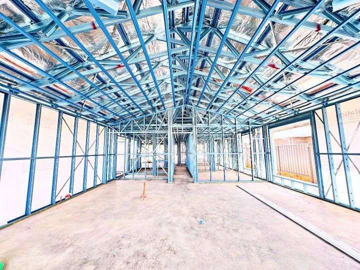 The Inside of a Building Under Construction With a Lot of Metal Frames — Steel Frame Company in Mudgee, NSW