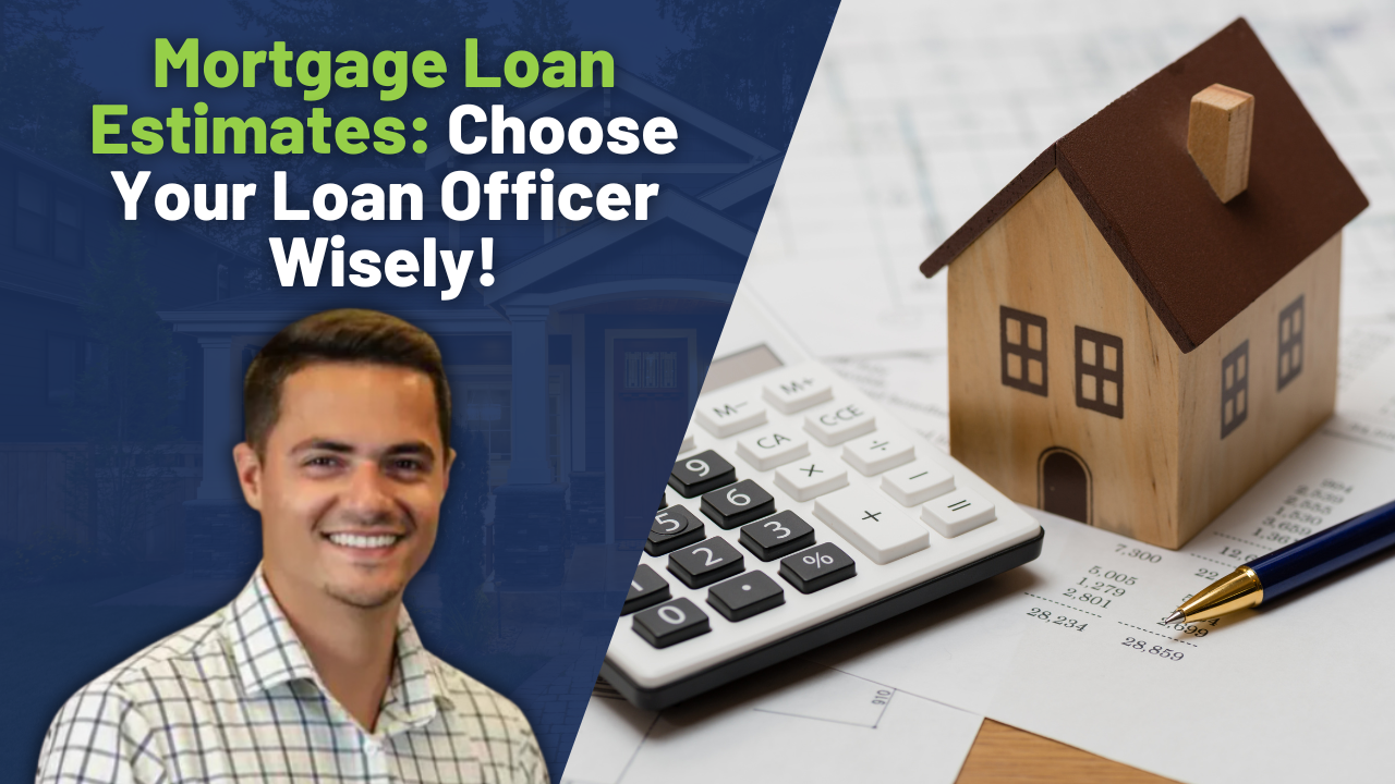 A man is smiling next to a calculator and a model house