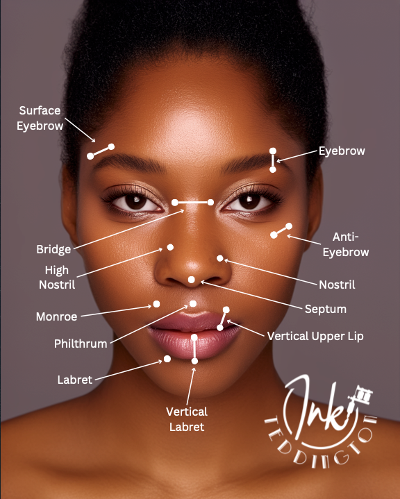 Face Piercing Chart