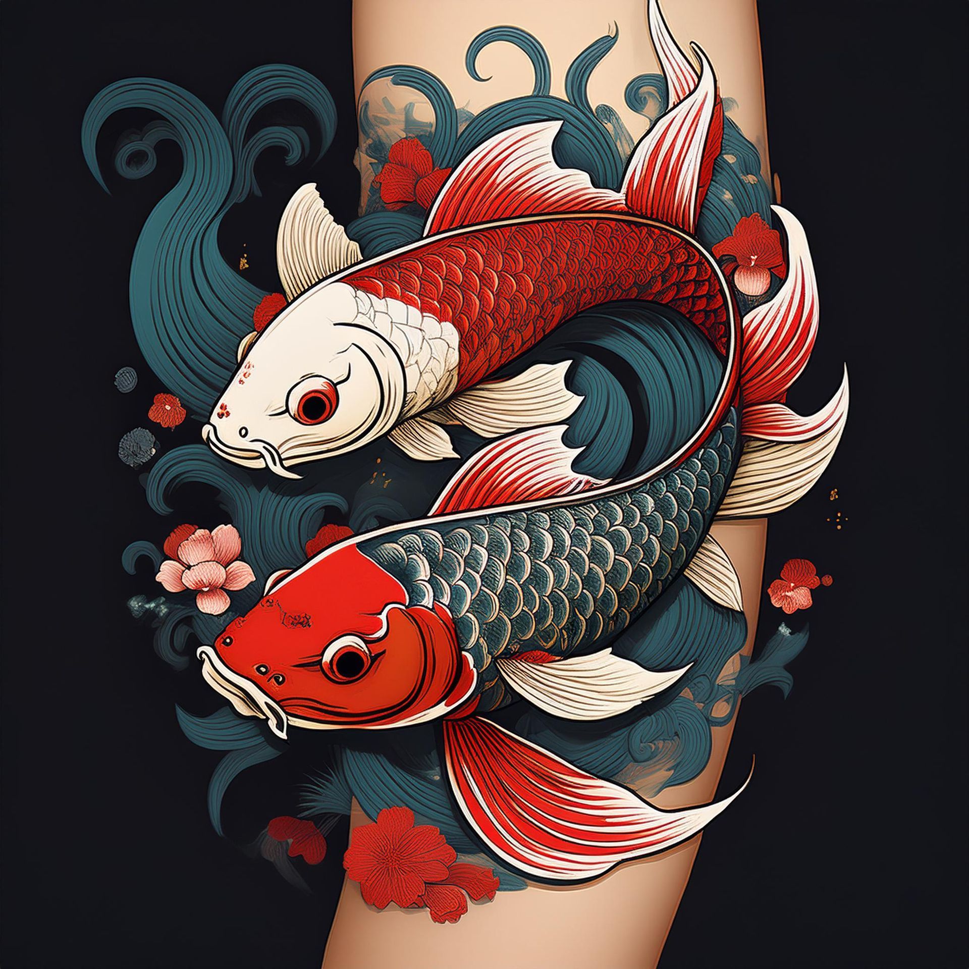Japanese Koi Tattoo Sleeve