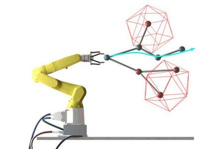 Robot demonstrating shortest path