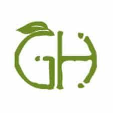 A green letter g with a leaf on it.