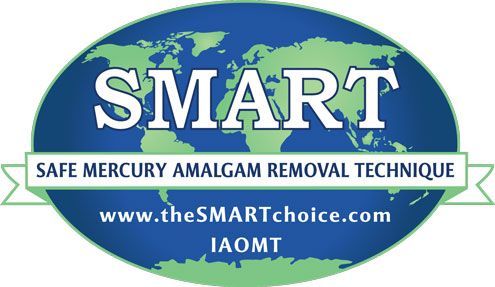 A logo for smart safe mercury amalgam removal technique