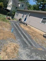 House Before Driveway Construction — Pine Bush, NY — Creative Touch Landscaping & Home Improvement Inc.