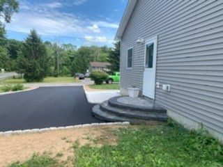 Side View of House with New Driveway — Pine Bush, NY — Creative Touch Landscaping & Home Improvement Inc.