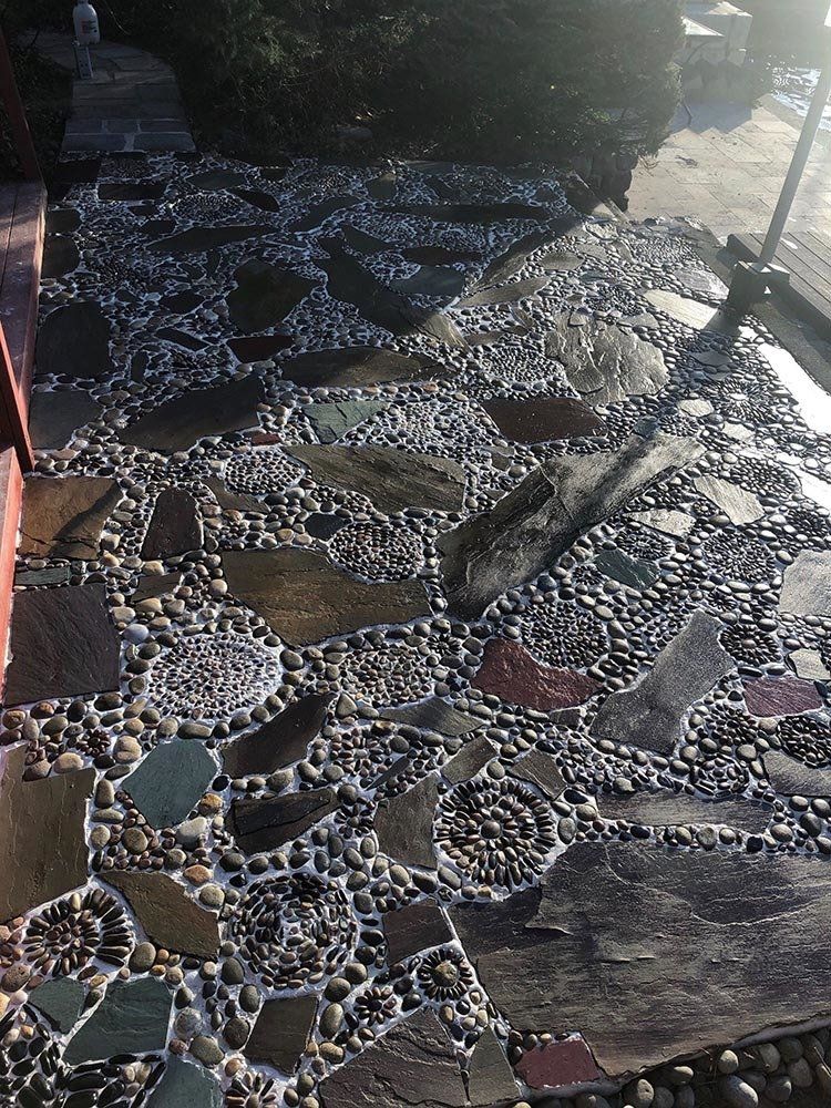 Installation of New Custom Mosaic Tiles — Pine Bush, NY — Creative Touch Landscaping & Home Improvement Inc.