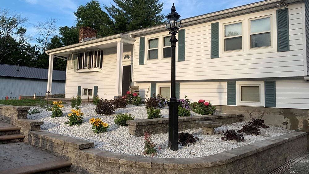 Patio with Fireplace — Pine Bush, NY — Creative Touch Landscaping & Home Improvement Inc.