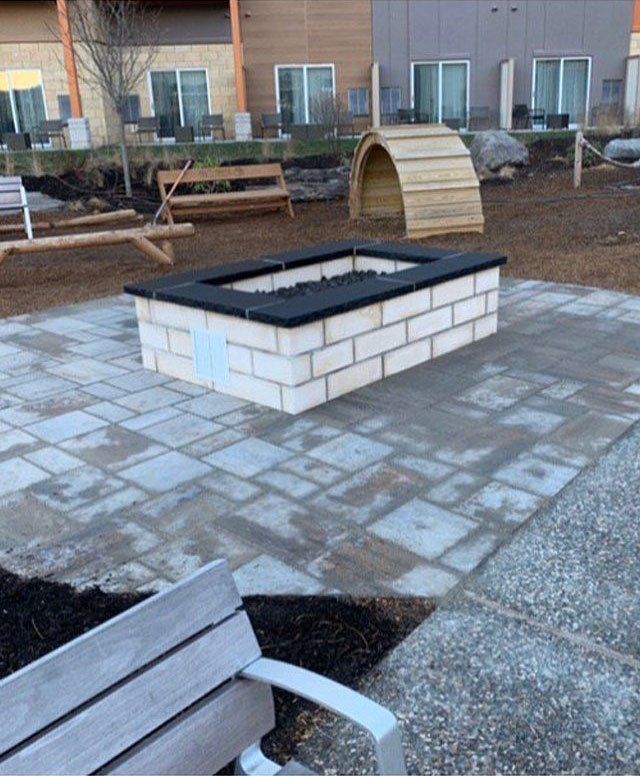 Finished Fire Pit Installation — Pine Bush, NY — Creative Touch Landscaping & Home Improvement Inc.