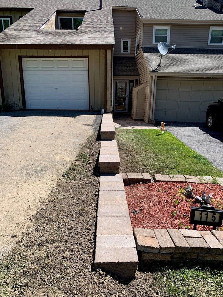 Ongoing Installation of Residential House Retaining Wall — Pine Bush, NY — Creative Touch Landscaping & Home Improvement Inc.