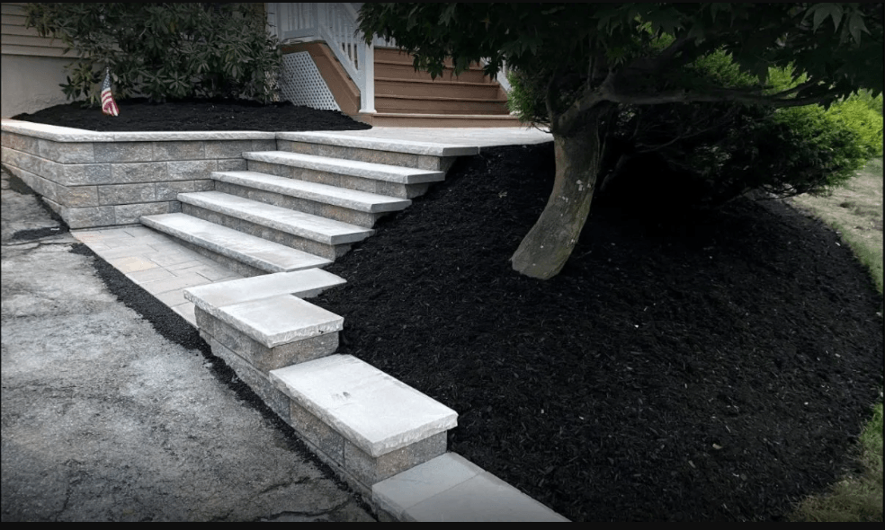 Backyard Patio and Fire Pit Ongoing Installation — Pine Bush, NY — Creative Touch Landscaping & Creative Touch Landscaping & Supply