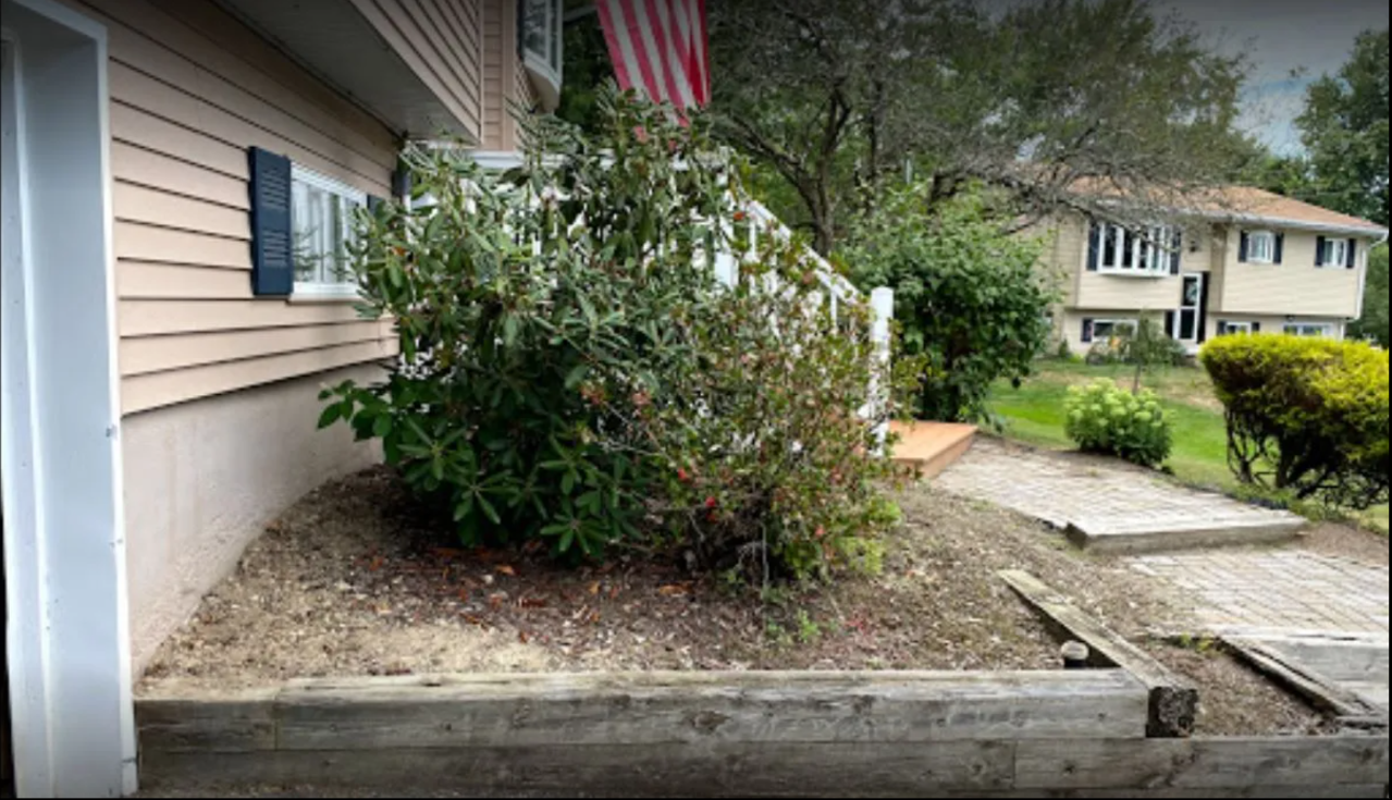 Backyard Patio and Fire Pit During Installation — Pine Bush, NY — Creative Touch Landscaping & Creative Touch Landscaping & Supply