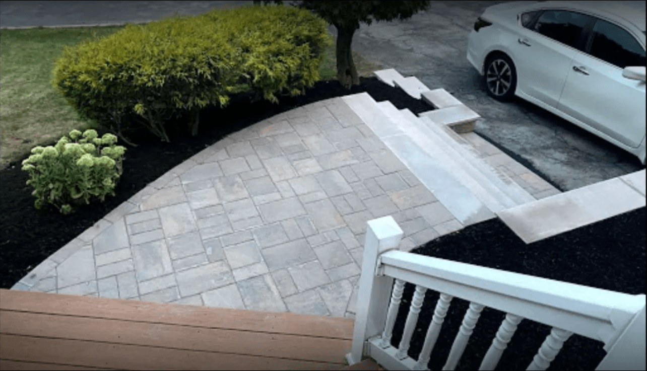 Backyard Patio and Fire Pit After Installation — Pine Bush, NY — Creative Touch Landscaping & Creative Touch Landscaping & Supply