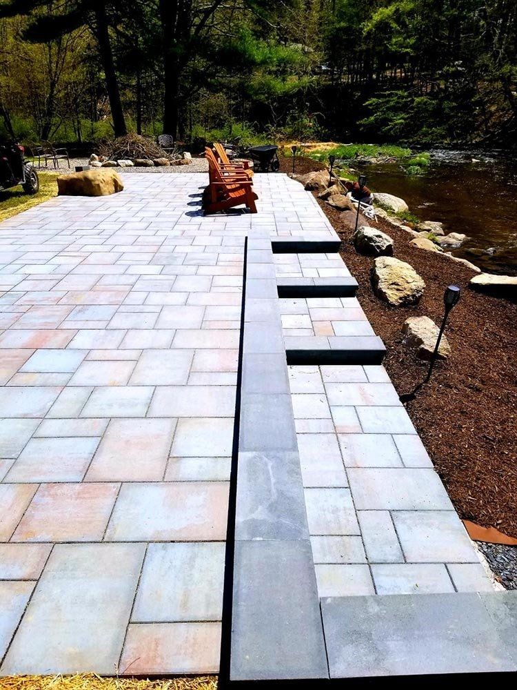 Beautiful Backyard Patio and Fire Pit — Pine Bush, NY — Creative Touch Landscaping & Home Improvement Inc.