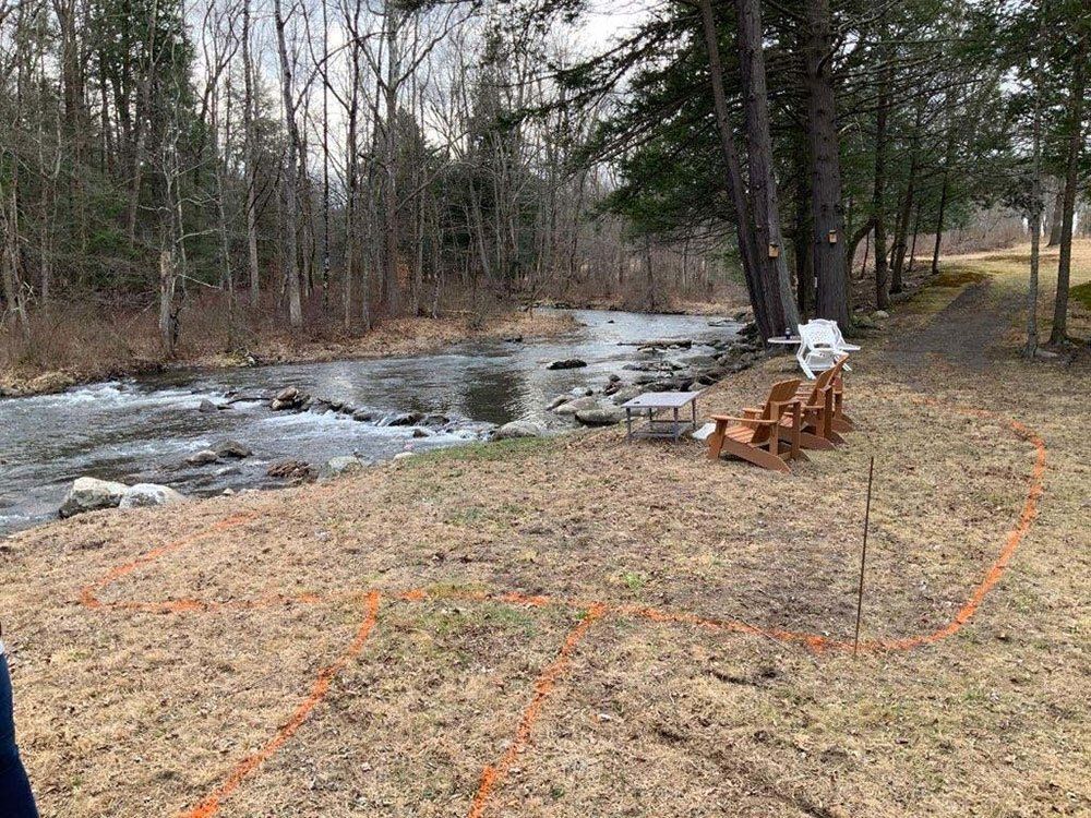 Backyard Patio and Fire Pit Before Installation — Pine Bush, NY — Creative Touch Landscaping & Home Improvement Inc.