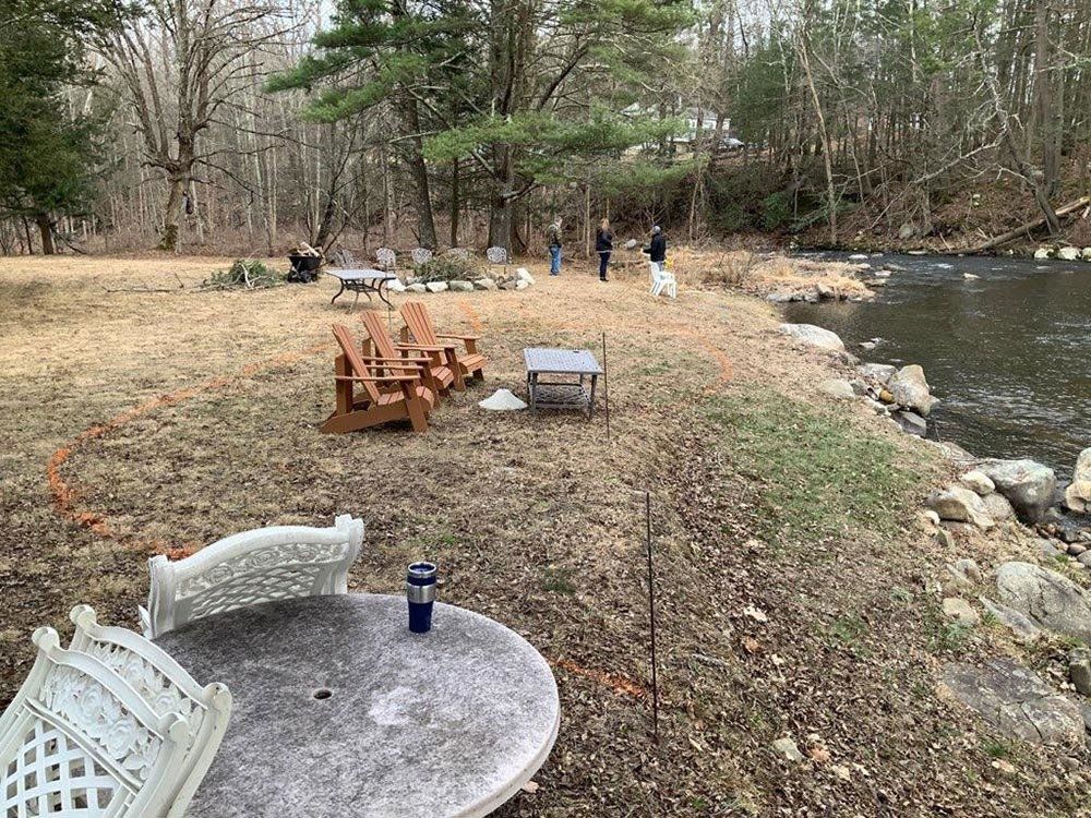 Backyard Patio and Fire Pit Ongoing Installation — Pine Bush, NY — Creative Touch Landscaping & Home Improvement Inc.