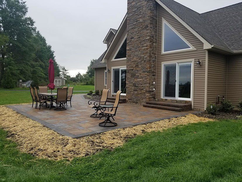 House with Beautiful Patio — Pine Bush, NY — Creative Touch Landscaping & Home Improvement Inc.