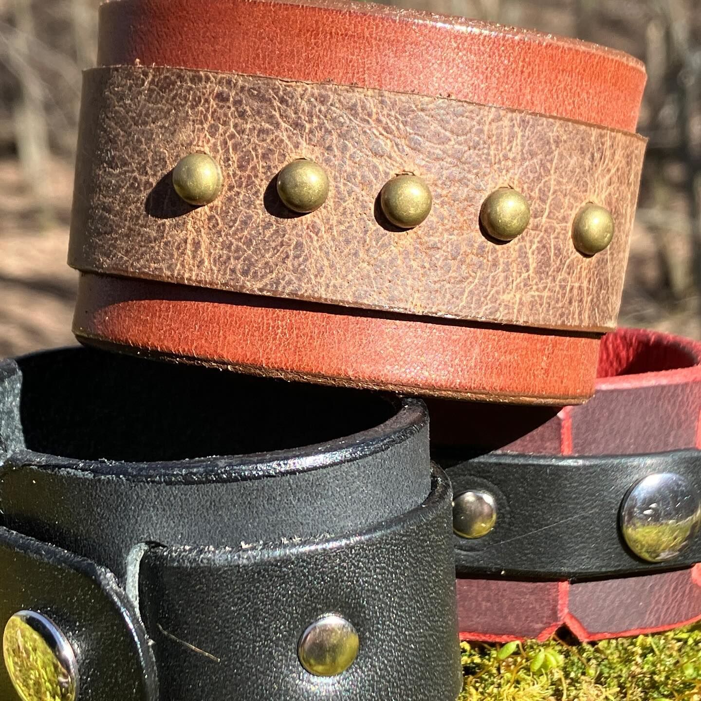 Various leather cuffs