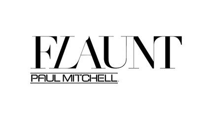 Logo per FAUNT, un prodotto Paul Mitchell. Testo nero su sfondo bianco.