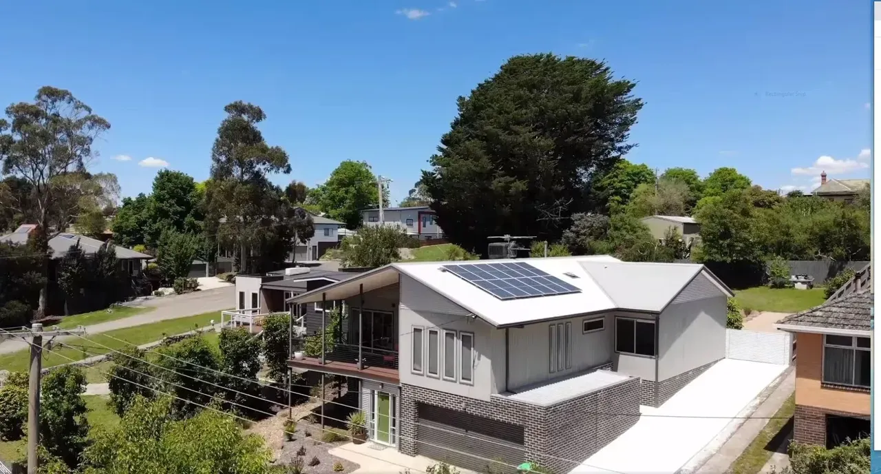 Modern House with Solar Power System — Electrical Services in Ballarat