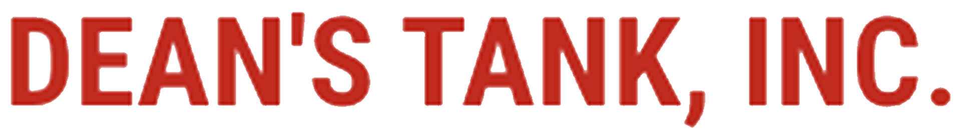 DEAN'S TANK, INC. in red font.