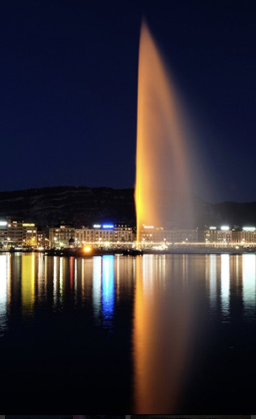 jet d'eau de genève de nuit