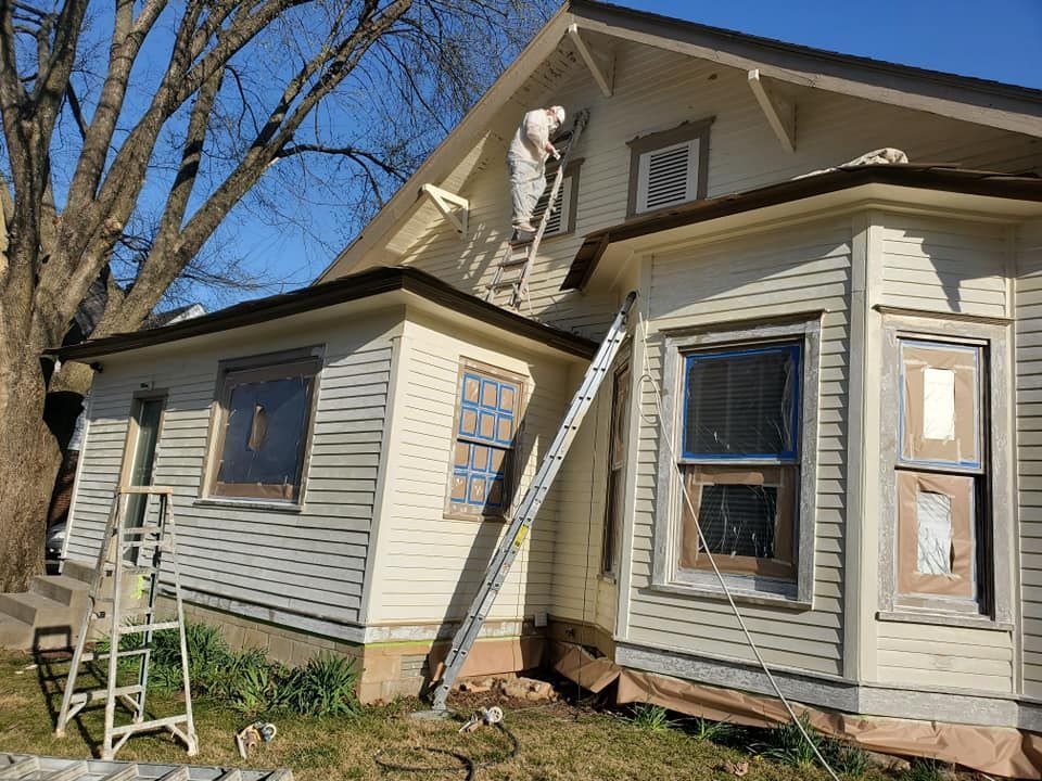 before exterior painting
