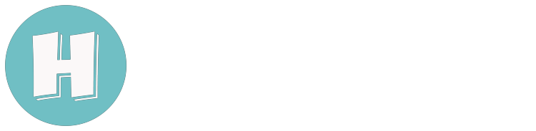 The letter h is in a blue circle on a white background.