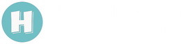 The letter h is in a blue circle on a white background.