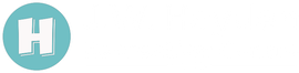 The letter h is in a blue circle on a white background.
