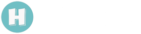 The letter h is in a blue circle on a white background.