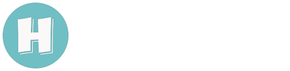 The letter h is in a blue circle on a white background.
