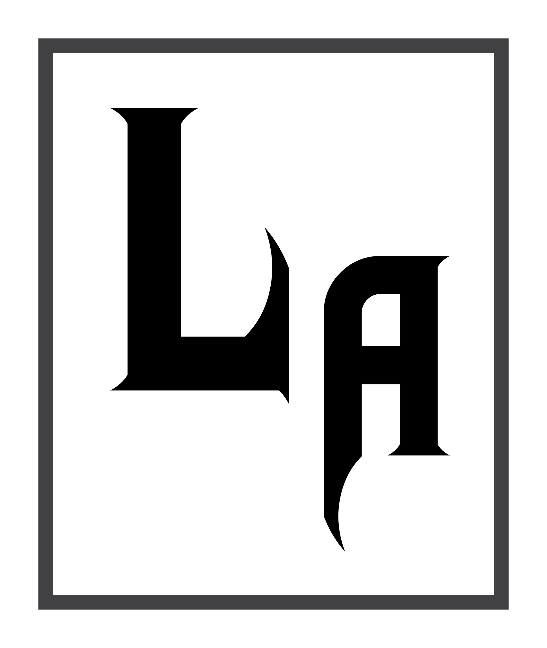 Black stylized letters 