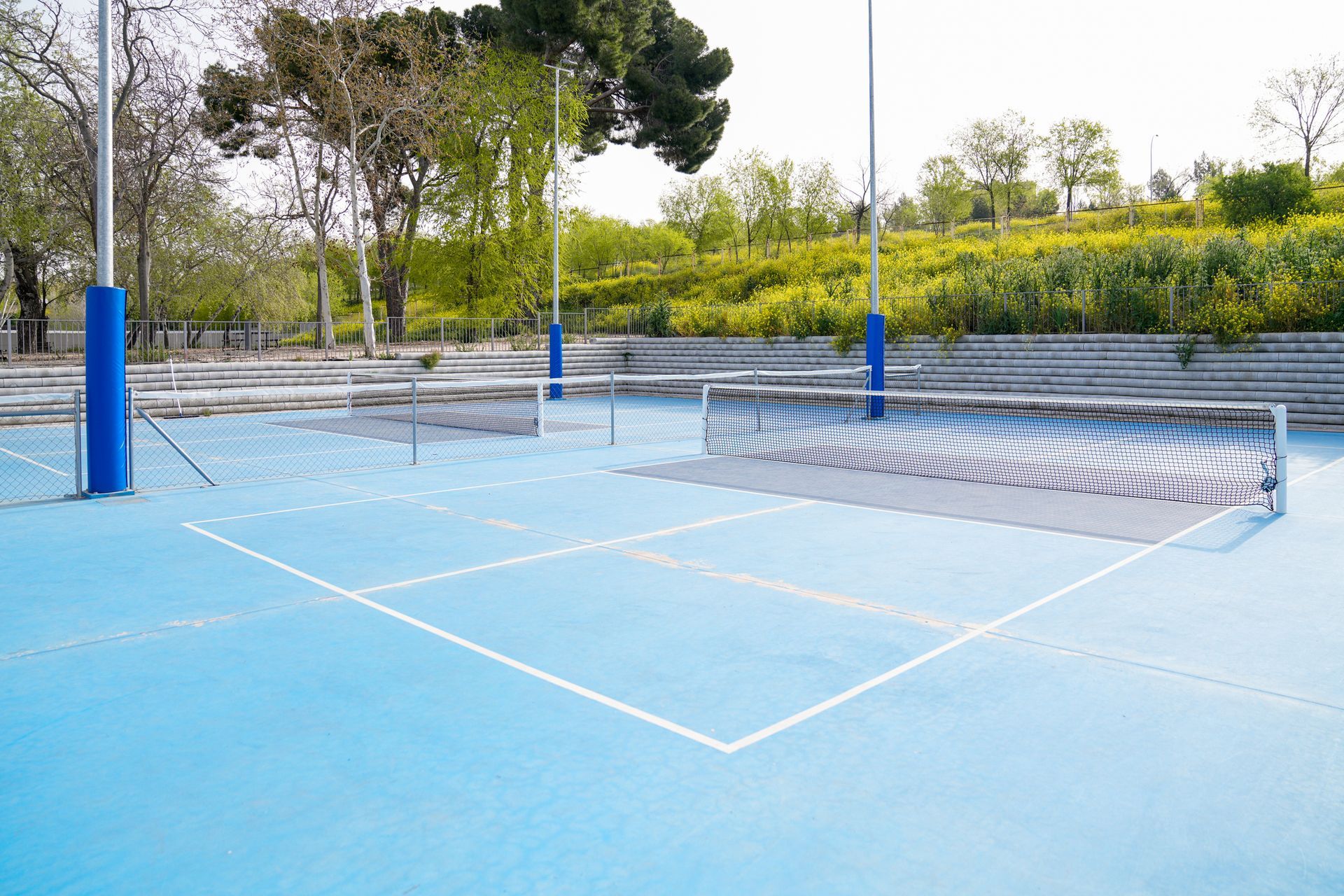 Blue Outdoor Court with Net — Tucker, GA — A-1 Driveway Replacement Company