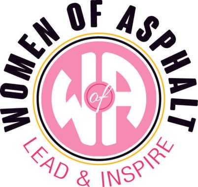 A logo for women of asphalt lead and inspire