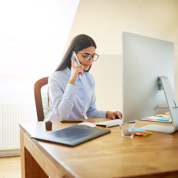 Image showing a business owner in their office.