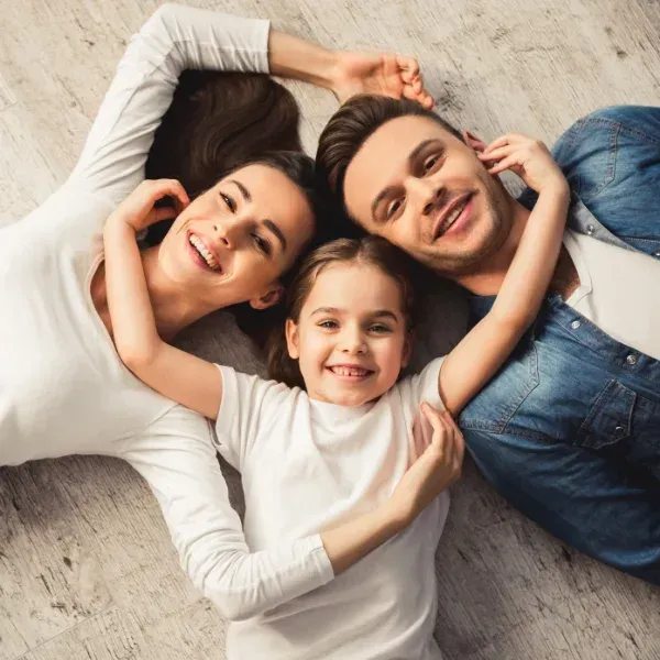 An image showing a happy family with children enjoying time together.