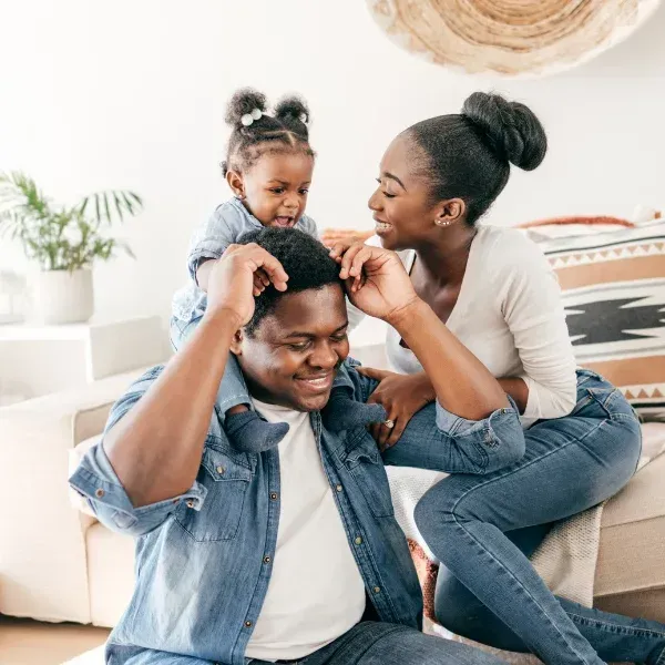 An image showing a family feeling secure with term life insurance coverage.