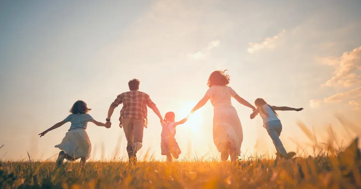 An image representing term life insurance options with a family in Greenville, SC.